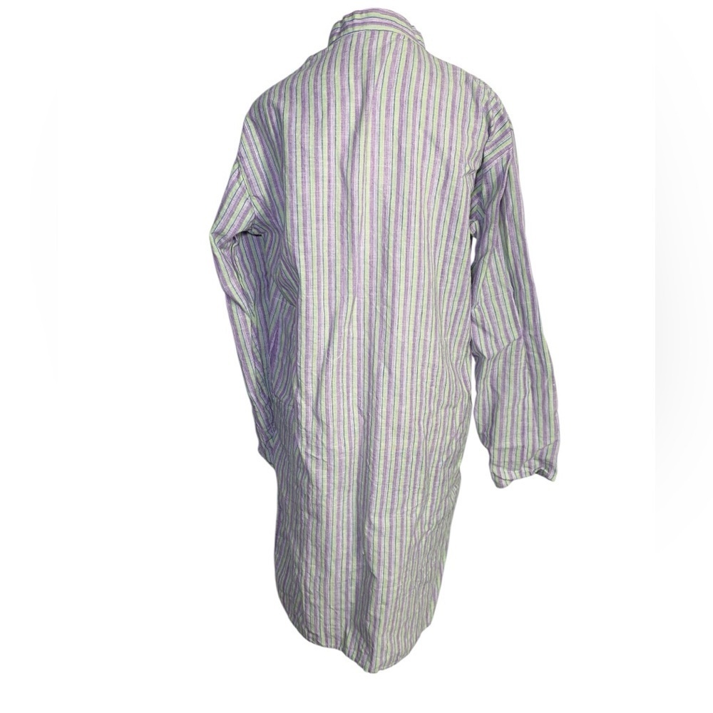 Unbranded Striped Green and Purple Long Mini Dress - Picture 2 of 14